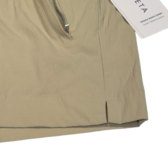 ATHLETA Trekkie North Short UPF Secure Pockets Tan Neutral NWT 16 - Picture 9 of 13